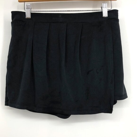 Splendid  Black Micro Mini Skirt elastic waist attached shorts (skort) SP - Picture 15 of 16